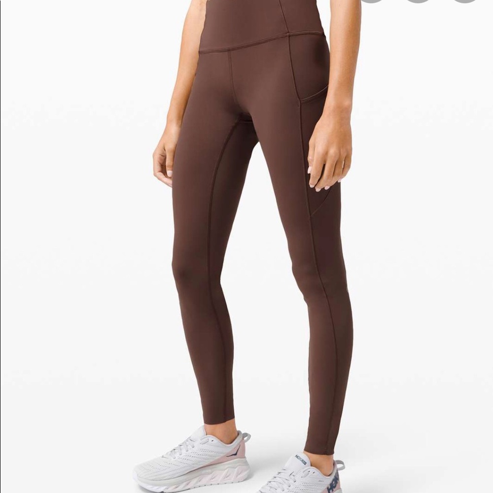 Lululemon fast and free II 25” earth brown